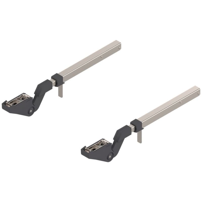 Aventos HF Bi-Fold Telescopic Arm Set, Nickel-Plated, Cabinet Height 35" - 42