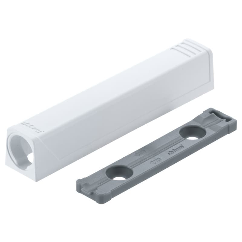 Tip-On Push to Open In-Line Adaptor Plate, White