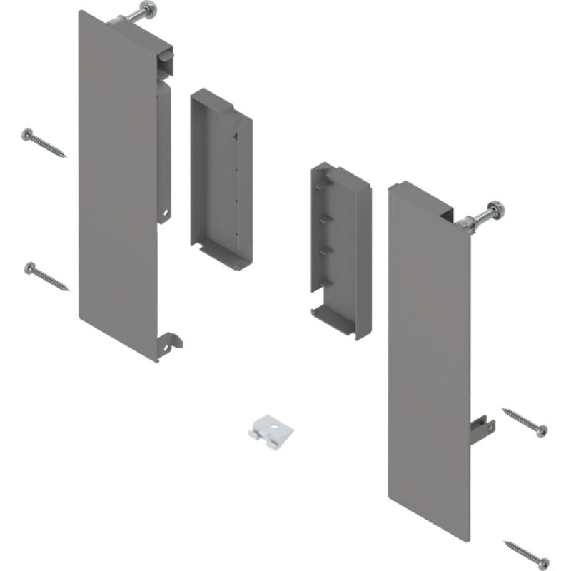 Merivobox Front Fixing Bracket E-Height for Interior Roll-out, Indium Gray Matte