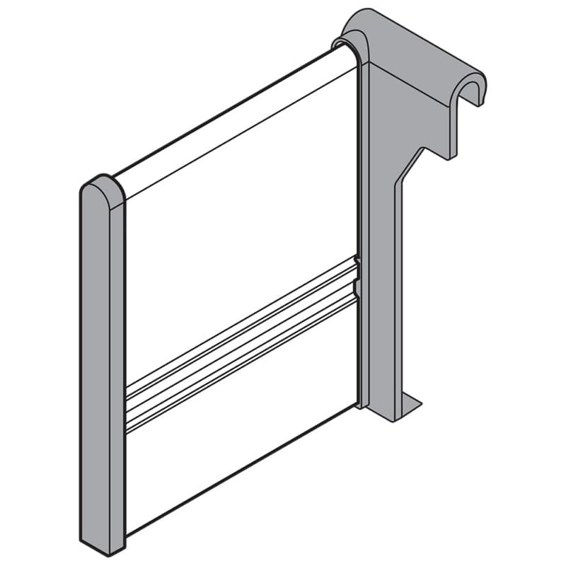 ORGA-LINE Lateral Divider, 3-55/64", White Aluminum