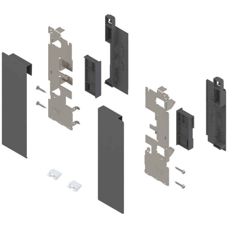 Legrabox Front Fixing Bracket Height C Interior Roll-Out for Design Element, Orion Gray Matte