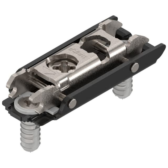 Clip Mounting Plate, Nickel-Plated, with Pre-Mounted System Screws, 0mm