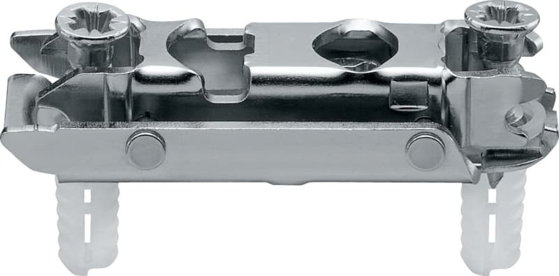 Clip Cam Adjustable In-Line Mounting Plate, Nickel-Plated, Expando, 0mm
