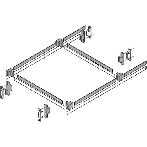 Metafile 22" Hanging Rail Set, Gray