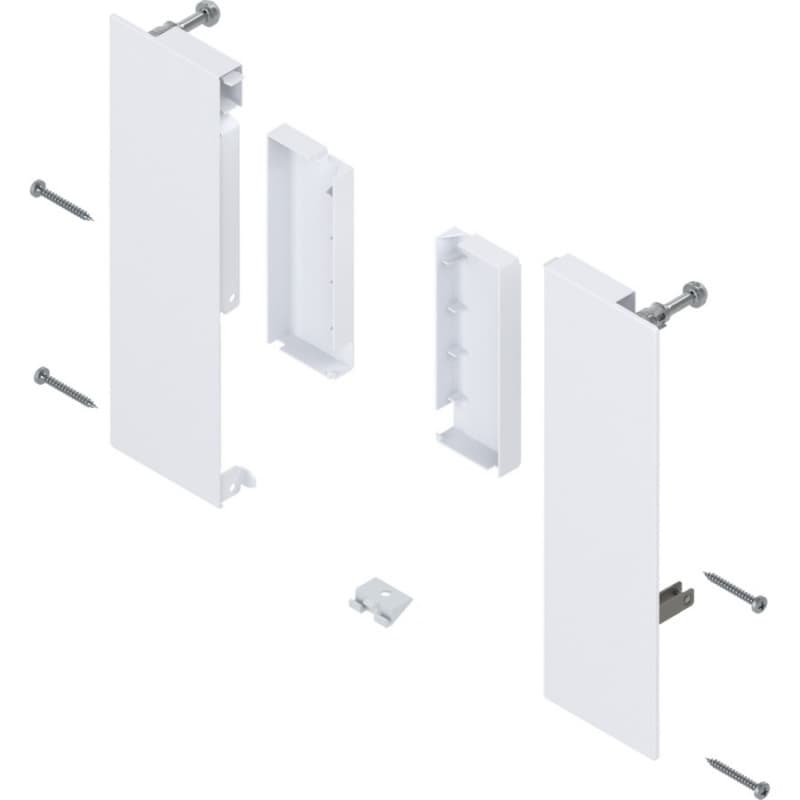 Merivobox Front Fixing Bracket E-Height for Interior Roll-out, Silk White Matte