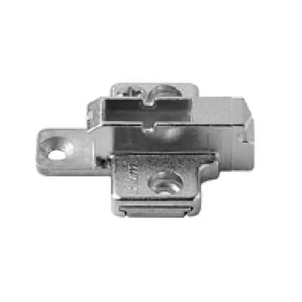 Clip 2-Piece Wing Mounting Plate, Nickel-Plated, System Screw, 6mm