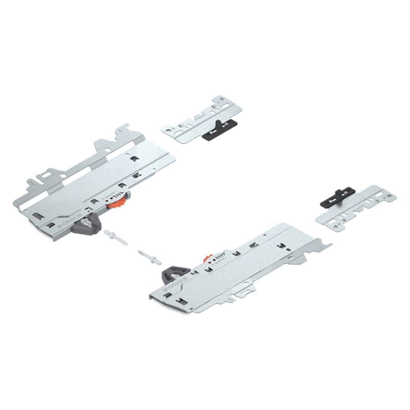 Merivobox Tip-On Blumotion Unit Set with 40Kg Capacity for Merivobox, Light Gray, 270mm - 300mm