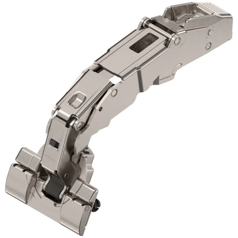 Clip Top 155° Opening Zero Protrusion Hinge with BLUMOTION Soft-Closing, 45mm Bore Pattern, Half Overlay, Nickel-Plated, Inserta