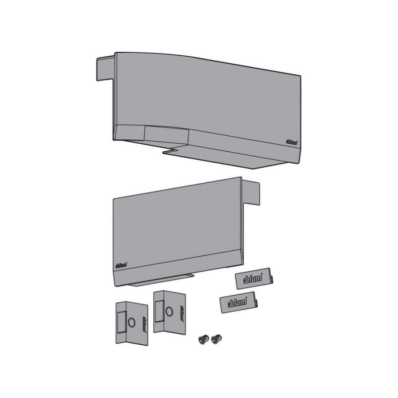 Aventos HK Top Stay Lift Cover Cap Set, Light Gray