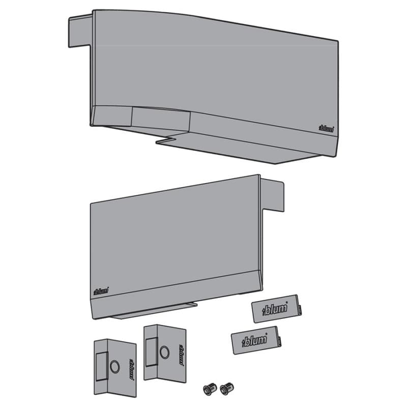 Aventos HK Top Stay Lift Cover Cap Set, Light Gray