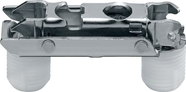 Clip Cam Adjustable In-Line Mounting Plate, Nickel-Plated, Dowelled, 0mm