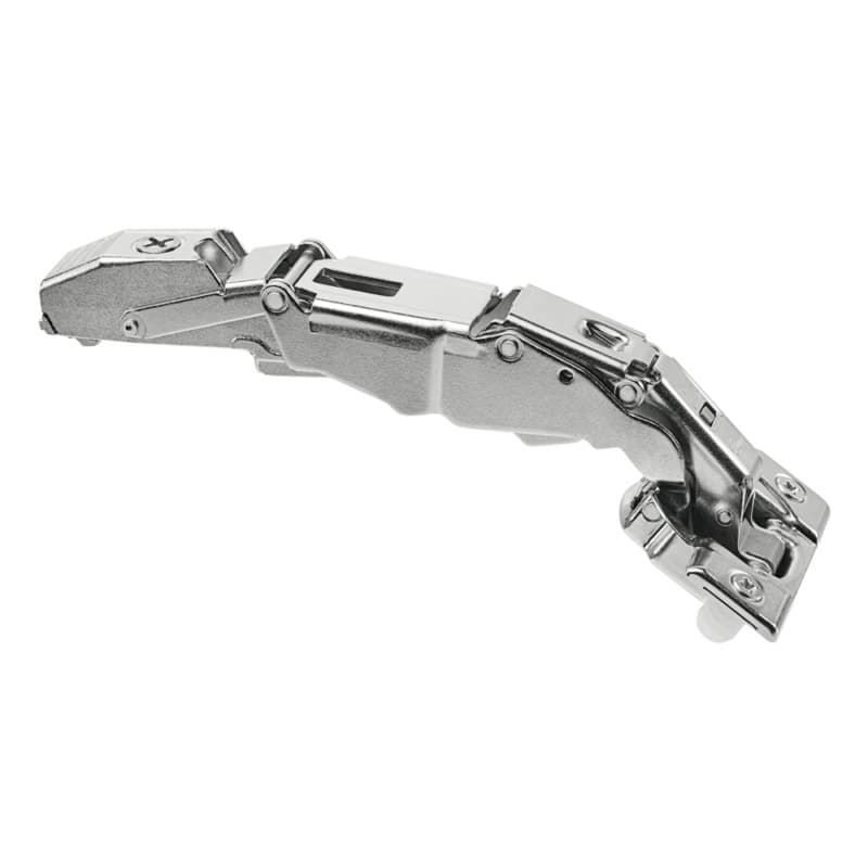 Clip Top 125° Opening Zero Protrusion Thick Door Hinge with BLUMOTION Soft-Closing, Full Overlay, Nickel-Plated, Dowelled