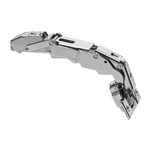 Clip Top 125° Opening Zero Protrusion Thick Door Hinge with BLUMOTION Soft-Closing, Full Overlay, Nickel-Plated, Dowelled