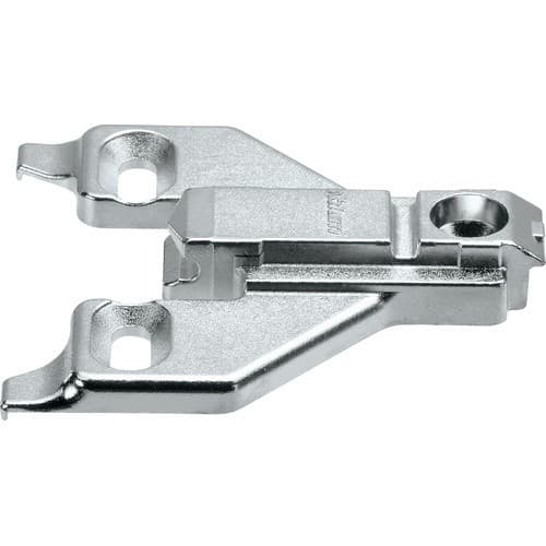 Clip Off-Center-Mount Face Frame Mounting Plate, Nickel-Plated, Screw-On, 3mm