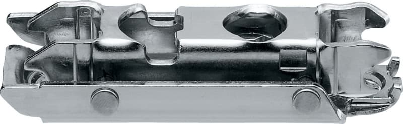 Clip Cam Adjustable In-Line Mounting Plate, Nickel-Plated, Screw-On, 0mm