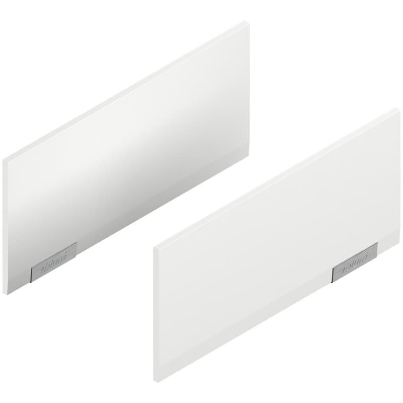 Aventos HKi Top Cover Cap Set, Silk White/Stainless Steel