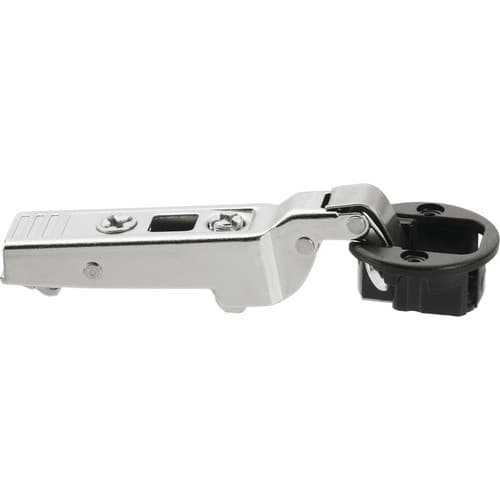 Clip Top Glass Door 94° Opening Hinge, Self-Closing, Nickel-Plated, Half Overlay