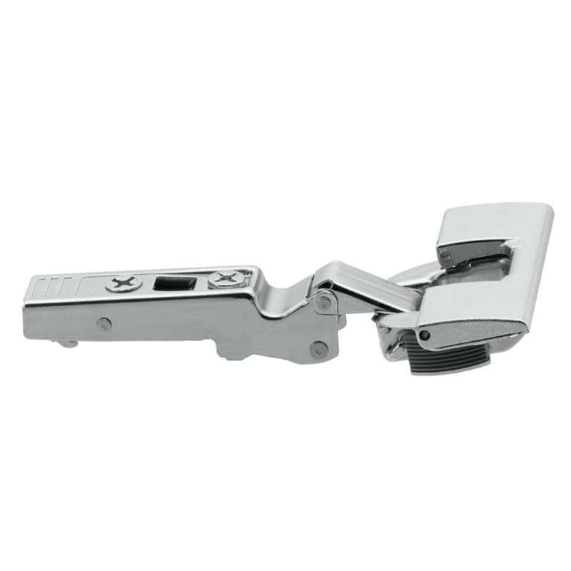 Clip Top -30° Angled 110° Opening Hinge, 45mm Boring Pattern, Self-Closing, Overlay, Nickel-Plated, Inserta