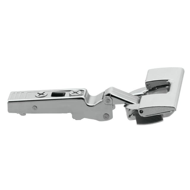 Clip Top -30° Angled 110° Opening Hinge, 45mm Boring Pattern, Self-Closing, Overlay, Nickel-Plated, Inserta