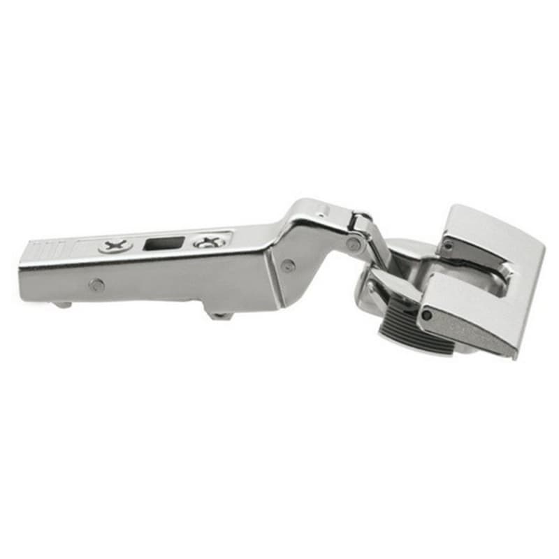 Clip Top +25˚ III Angled 95˚ Opening Hinge, 45mm Boring Pattern, Self-Closing, Overlay, Nickel-Plated, Inserta