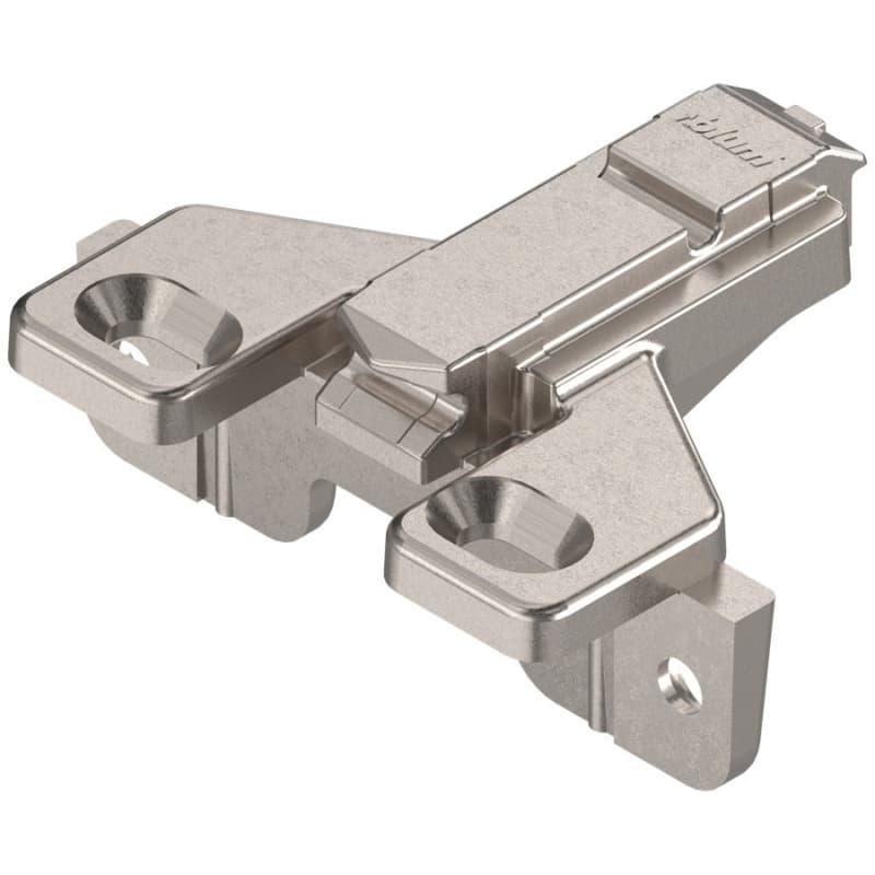 Clip Flange Face Frame Mounting Plate, Nickel-Plated, Screw-On, 0mm