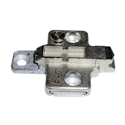 Clip 2-Piece Wing Mounting Plate, Nickel-Plated, Screw-On, 3mm