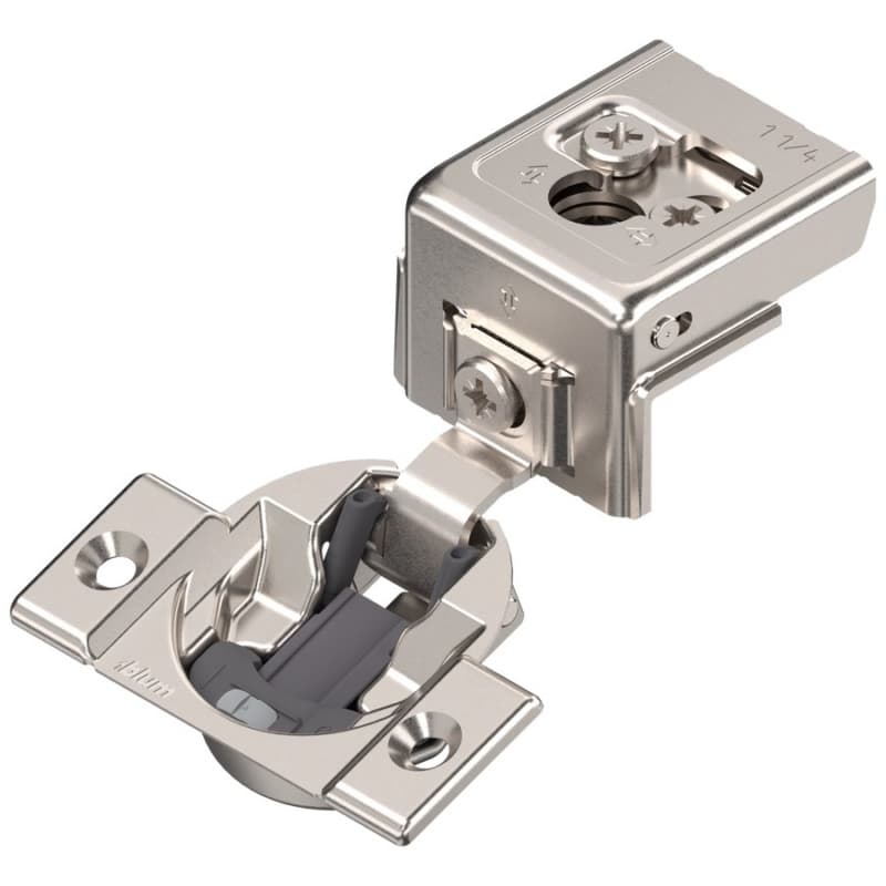 COMPACT CLIP 31C3 110° Opening Wrap-Around Face Frame Hinge,45mm Borin Pattern, Soft-Closing, 1-1/4" Opening, Screw-On