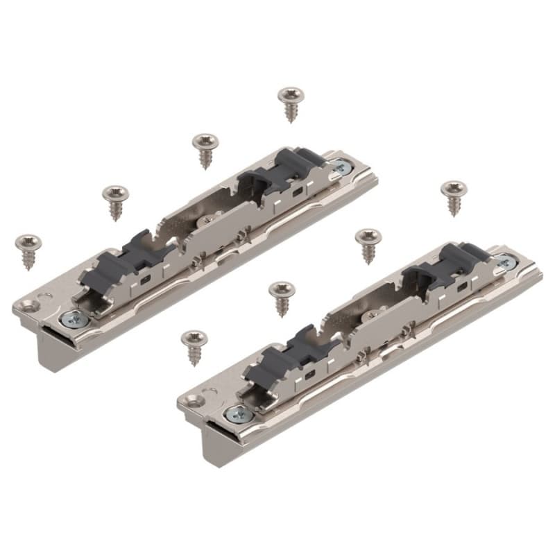 Aventos HS Narrow Aluminum Door Hardware Set, Nickel-Plated