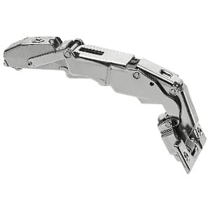 Clip Top 155° Opening Zero Protrusion Hinge, 45mm Bore Pattern, Self-Closing, Full Overlay, Nickel-Plated, Screw-On