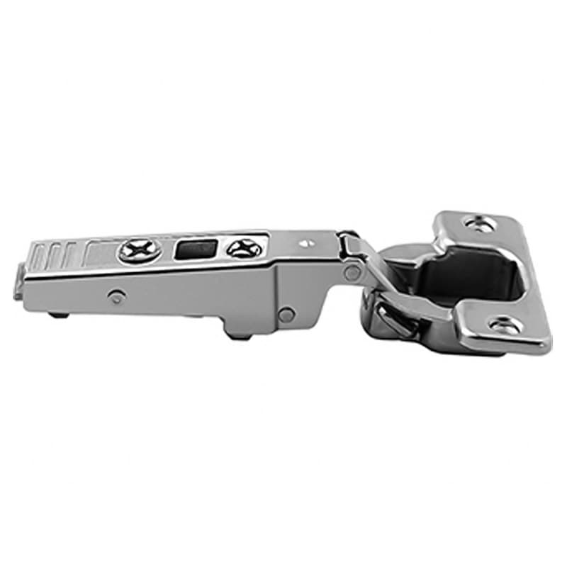 Clip Top 95° Opening Hinge, 45mm Bore Pattern, Free-Swinging, Full Overlay, Nickel-Plated, Screw-On