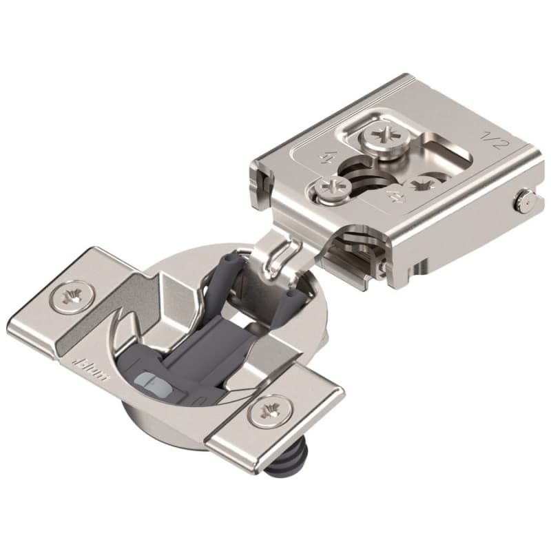 Compact Clip 31C3 110° Opening Wrap-Around Face Frame Hinge, 45mm Boring Pattern, Self-Closing, 1-3/8" Overlay, Screw-On