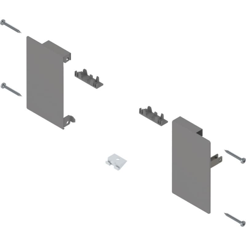 Merivobox Front Fixing Bracket M-Height for Interior Roll-out, Indium Gray Matte