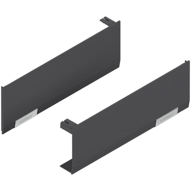 Aventos HF/HS/HL Top Cover Cap Set, Deep Gray/Stainless Steel