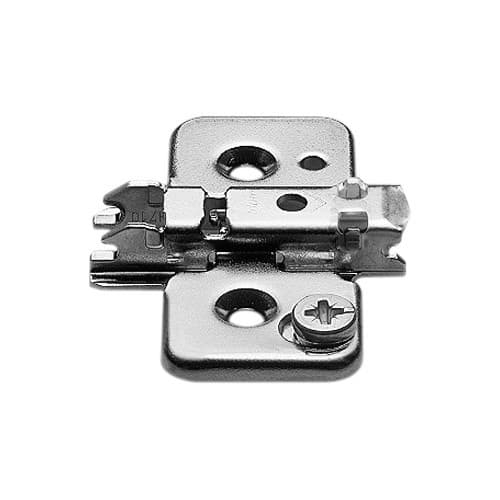 Clip One-Piece Wing Mounting Plate, Nickel-Plated, Screw-On, 0mm