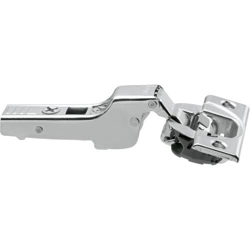 Clip Top 110° Opening Hinge with BLUMOTION Soft-Closing, 45mm Bore Pattern, Half Overlay, Nickel-Plated, Screw-On