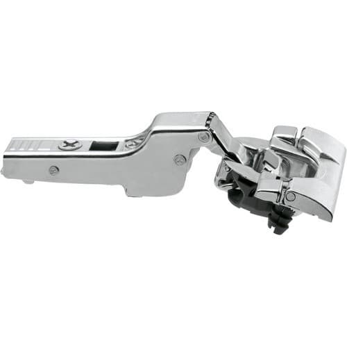 Clip Top 110° Opening Hinge with BLUMOTION Soft-Closing, 45mm Bore Pattern, Half Overlay, Nickel-Plated, Inserta