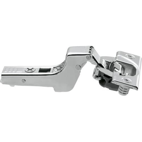Clip Top 110° Opening Hinge with BLUMOTION Soft-Closing, 45mm Bore Pattern, Inset, Nickel-Plated, Dowelled