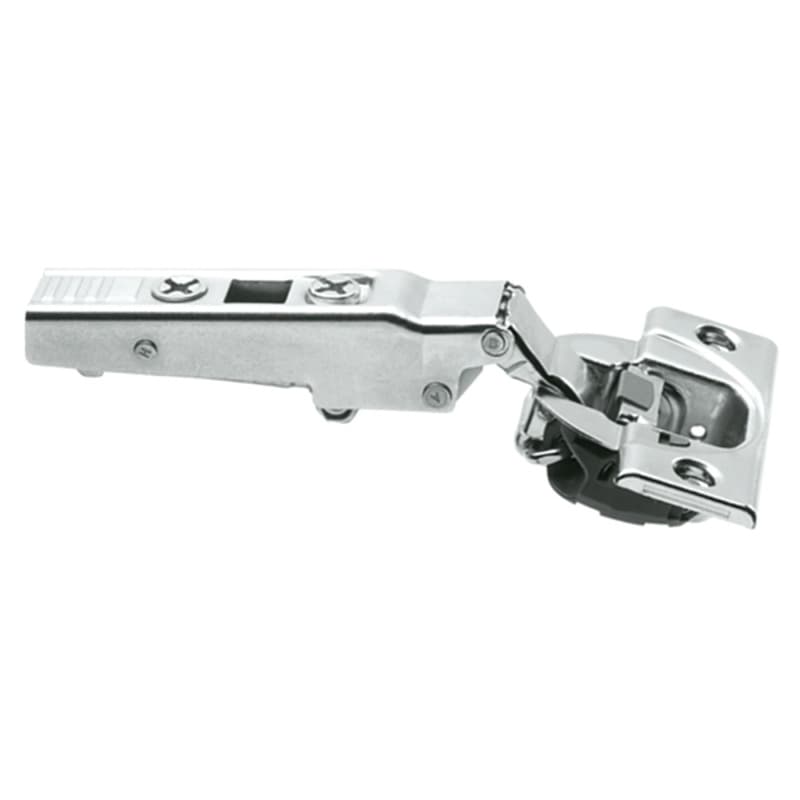 Clip Top 110°+ Opening Hinge with BLUMOTION Soft-Closing, 45mm Bore Pattern, Full Overlay, Nickel-Plated, Screw-On