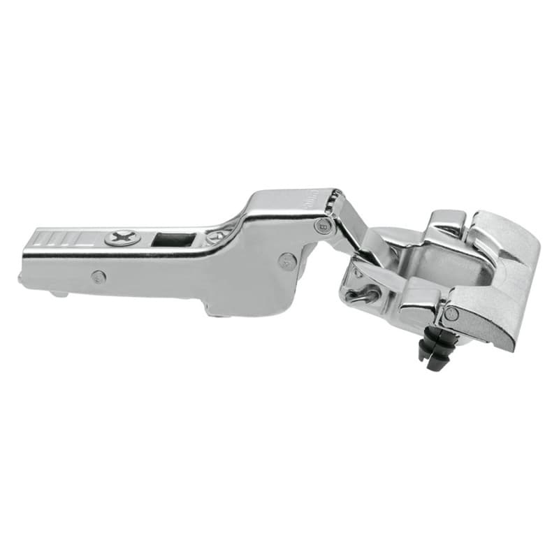 Clip Top 110° Opening Hinge, 45mm Bore Pattern, Free-Swinging, Half Overlay, Nickel-Plated, Inserta