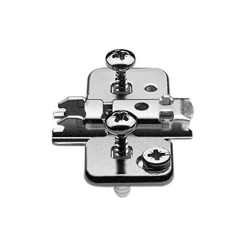 Clip Cam Adjustable Wing Mounting Plate, Nickel-Plated, with Pre-Mounted Expando Screws, 0mm