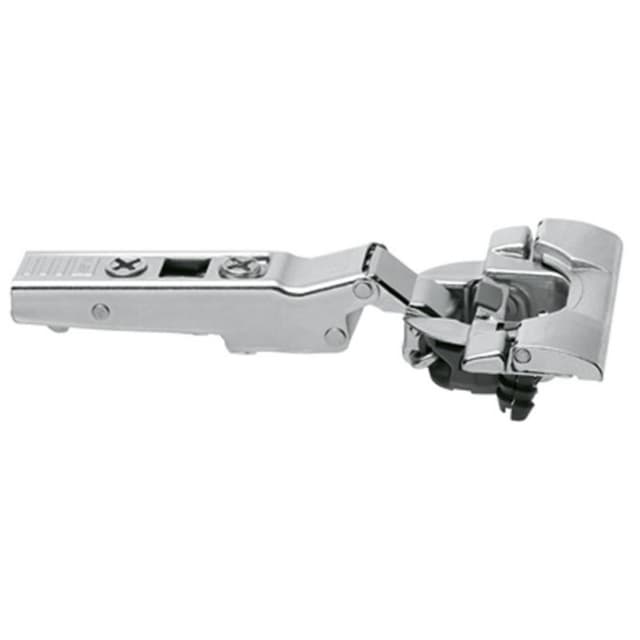 Clip Top -15° III Angled 110° Opening Hinge with BLUMOTION Soft-Closing, 45mm Boring Pattern, Full Overlay, Nickel-Plated, Inserta