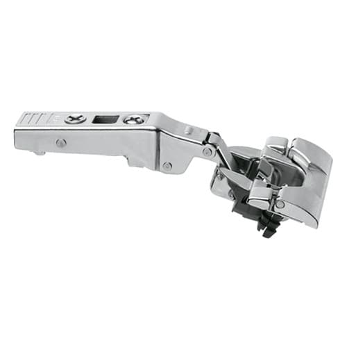 Clip Top +15° Angled 95° Opening Hinge with BLUMOTION Soft-Closing, 45mm Boring Pattern, Full Overlay, Nickel-Plated, Inserta