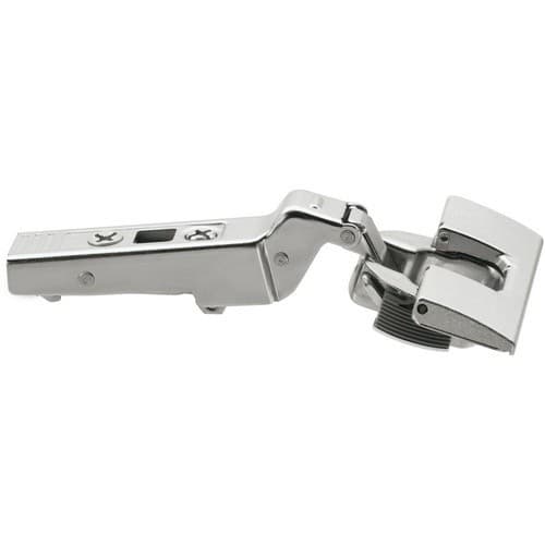 Clip Top +20° Angled 95° Opening Hinge with BLUMOTION Soft-Closing 45mm Boring Pattern Full Overlay Nickel-Plated Inserta