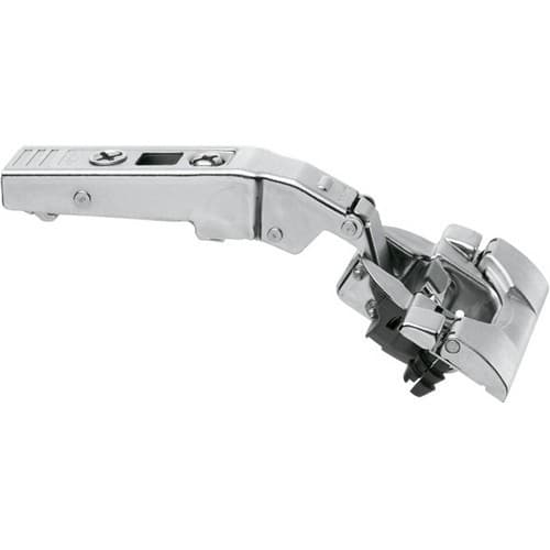 Clip Top +30° III Angled 95° Opening Hinge with BLUMOTION Soft-Closing, 45mm Boring Pattern, Full Overlay, Nickel-Plated, Inserta