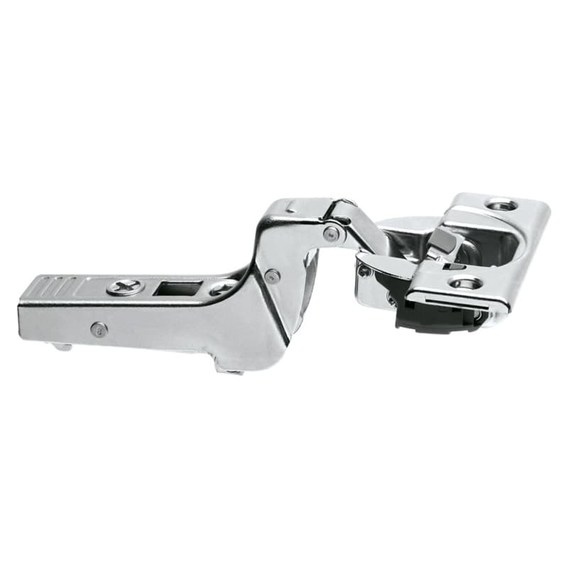 Clip Top 95° Opening Thick Door Hinge, 45mm Bore Pattern, Soft-Closing, Inset, Nickel-Plated, Screw-On
