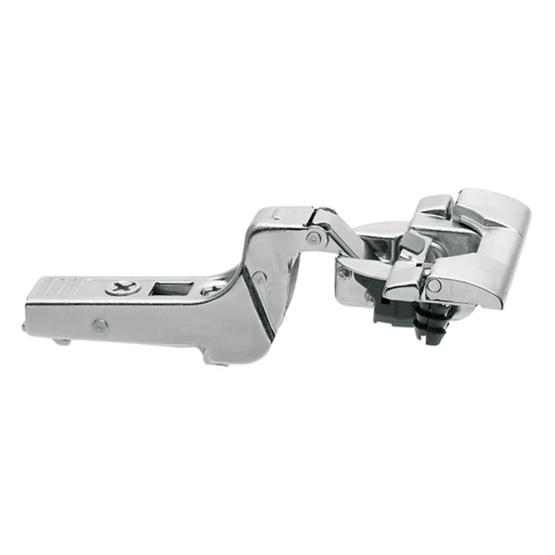 Clip Top 95° Opening Thick Door Hinge, 45mm Bore Pattern, Soft-Closing, Inset, Nickel-Plated, Inserta