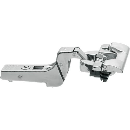 Clip Top 95° Opening Thick Door Hinge, 45mm Bore Pattern, Soft-Closing, Inset, Nickel-Plated, Inserta