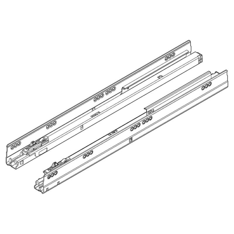 Tandembox Cabinet Member with 75lb Capacity, Full Extension, BLUMOTION, Zinc, 16"