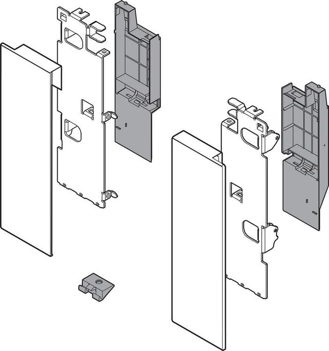 Blum LEGRABOX M-Height Interior Front Fixing Brackets, Screw-On