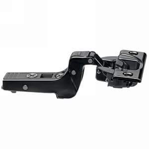Clip Top 95° Opening Thick Door Hinge, 45mm Bore Pattern, Soft-Closing, Inset, Onyx Black, Screw-On